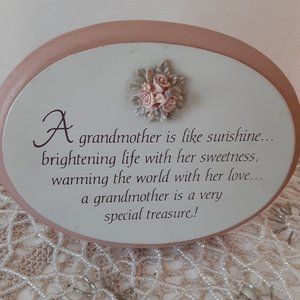 Grandma Framed Quote pink 8 in x 6 in